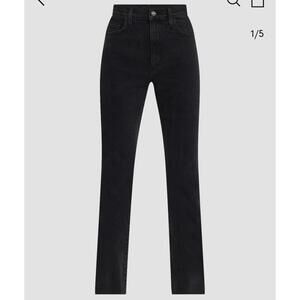 Favorite Daughter Black Straight Leg Jeans